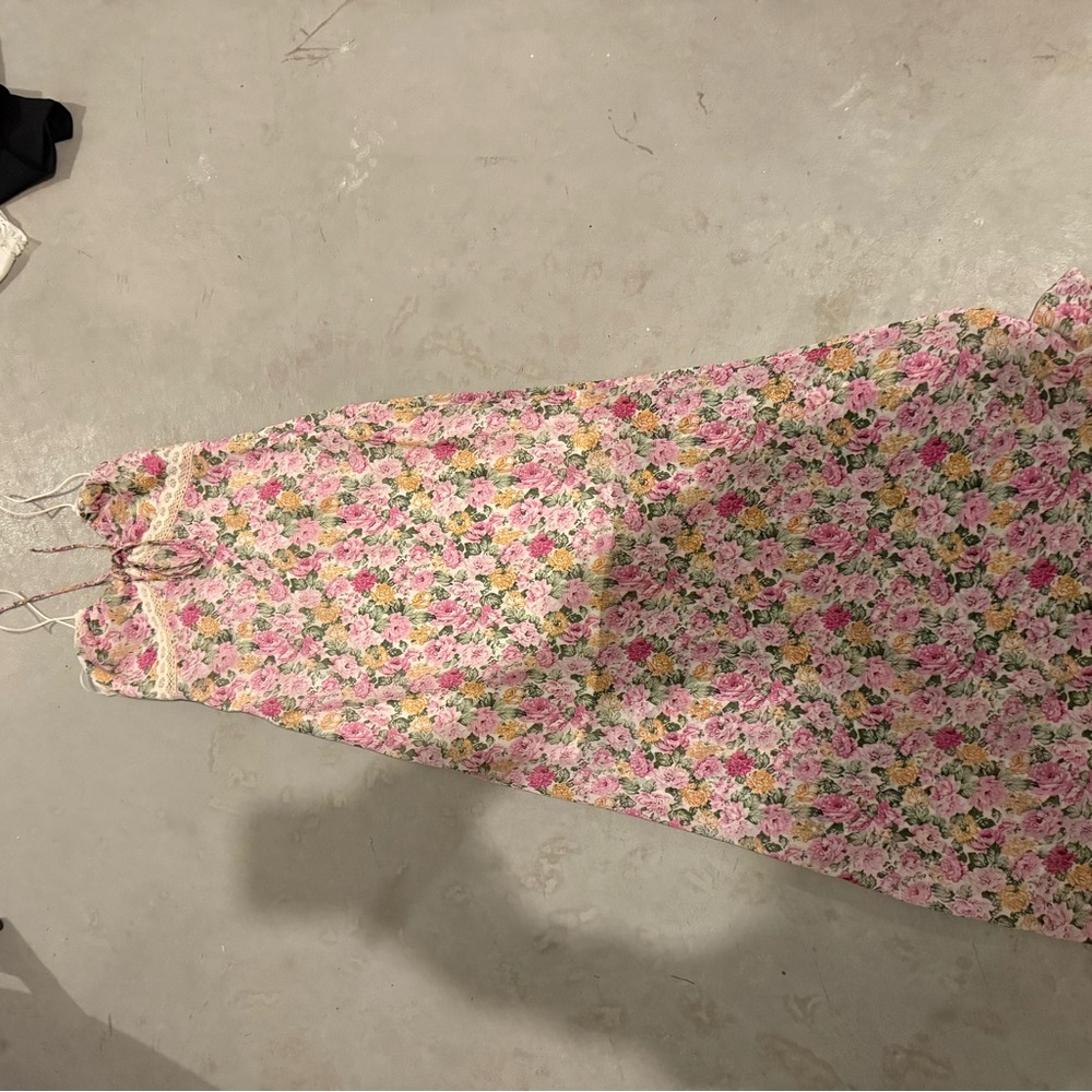 Princess Polly Pink and Yellow Floral Smocked Dress